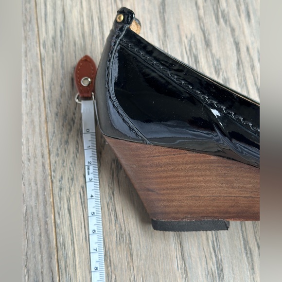 Chloé Leather Pumps, lacquered, black, leather, wedge heel - Picture 3 of 8